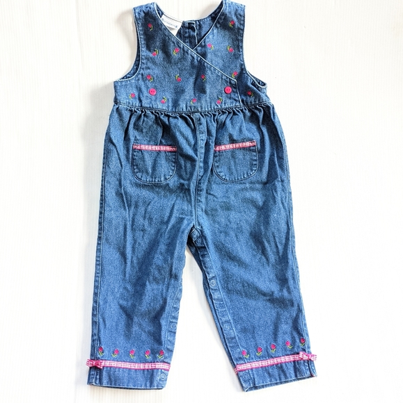 VINTAGE Buster Brown embroidered denim bib overall - Picture 2 of 10